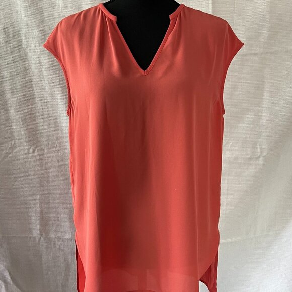 Chelsea28 Orange Blouse Size Medium Hi-Low Tank Style Work Wear - 0352 - Picture 1 of 5